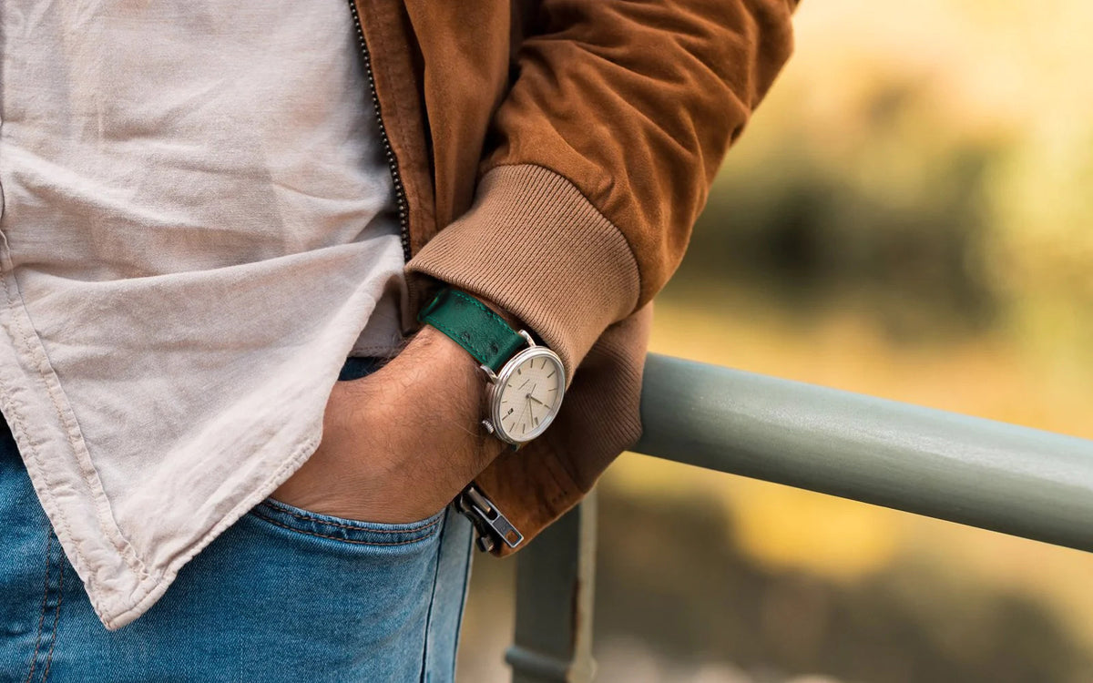 Mosaic Leather Watch Band main image 1