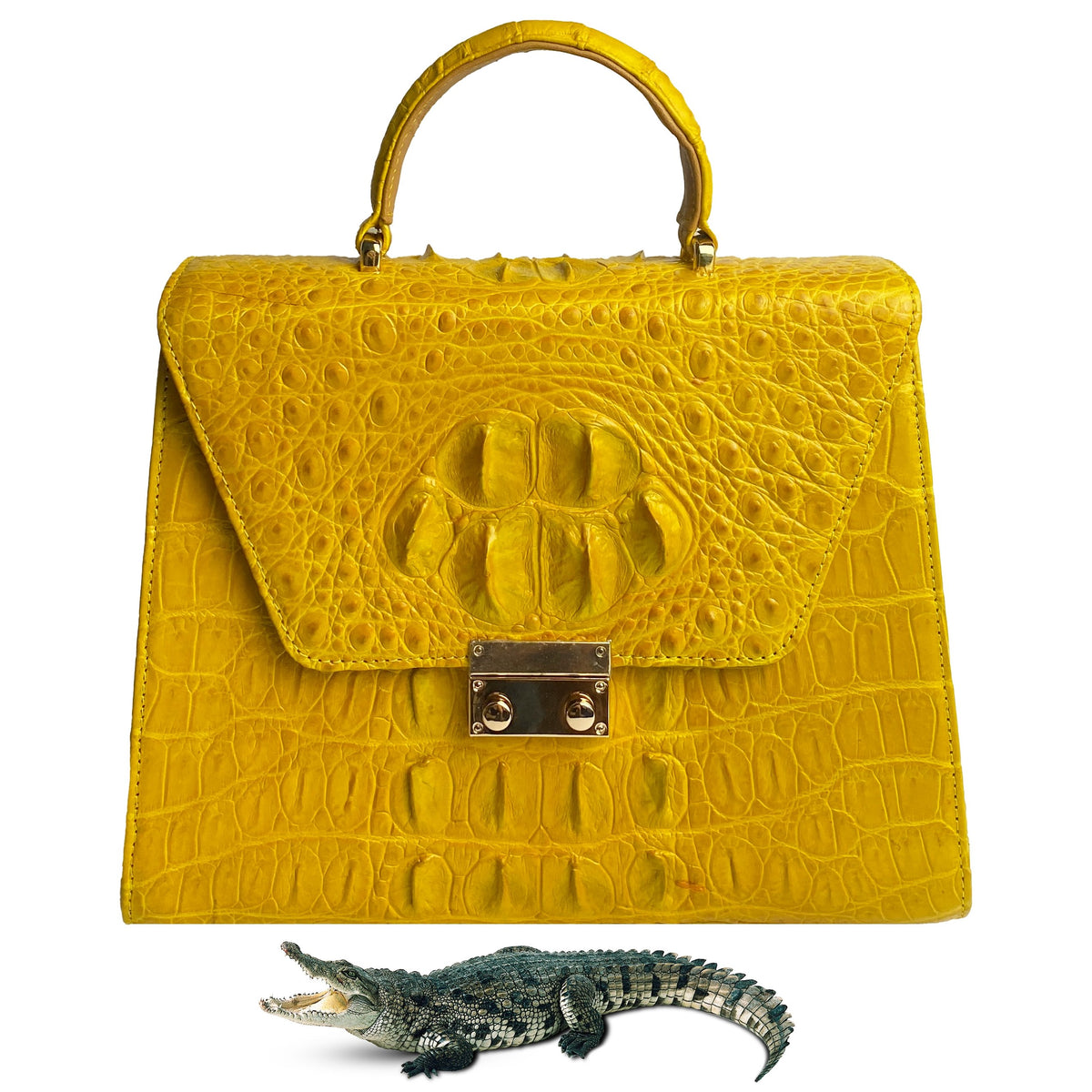 Women's Fashion 2024 Leather Crocodile Handba