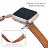 Load image into Gallery viewer, Light Brown Flat Ostrich Leather Band Compatible Apple Watch Iwatch 45mm Screen Protector Case Silver Adapter Replacement Strap For Smartwatch Series 7 8 Leather Handmade AW-186S-W-45MM