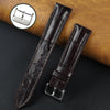 Dark Brown Alligator Leather Watch Band | DH-03