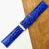 22mm Blue Unique Pattern Alligator Leather Watch Band For Men DH-50AA