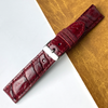Load image into Gallery viewer, 20mm Burgundy Unique Pattern Alligator Leather Watch Strap For Men DH-223-L