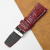 Load image into Gallery viewer, 26mm Burgundy Unique Pattern Alligator Leather Watch Strap For Men DH-224-CDB