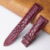 Load image into Gallery viewer, 20mm Burgundy Unique Pattern Alligator Leather Watch Band For Men DH-223F