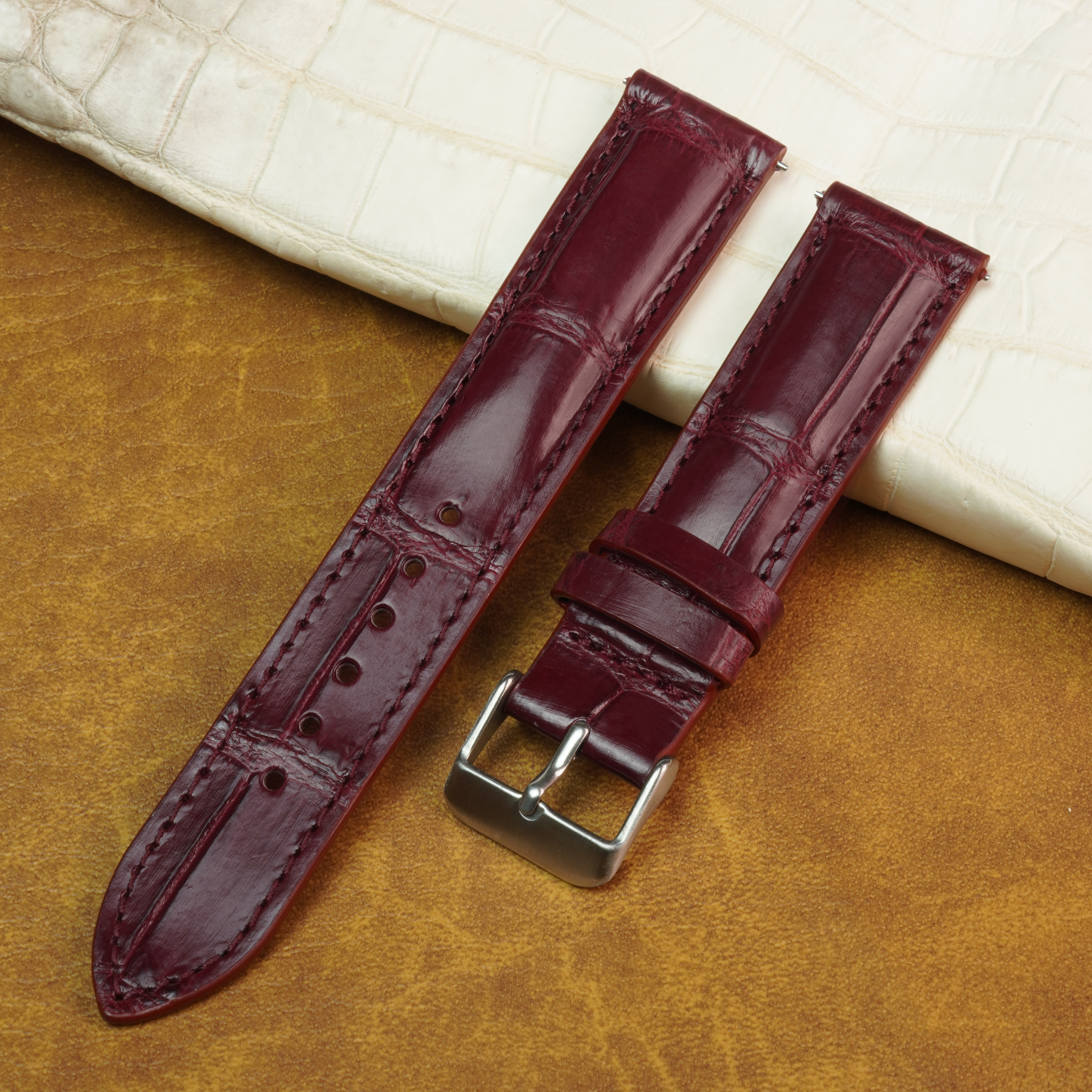 Burgundy 2025 leather strap