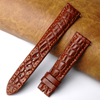 18mm Brown Unique Pattern Alligator Leather Watch Band For Men DH-227A