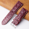 Load image into Gallery viewer, 26mm Burgundy Unique Pattern Alligator Leather Watch Band For Men DH-224E