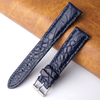 Load image into Gallery viewer, 18mm Navy Blue Unique Pattern Alligator Leather Watch Band For Men HD-49DKV