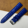 Load image into Gallery viewer, 20mm Blue Unique Texture Alligator Leather Watch Band For Men DH-50D