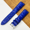 Blue Unique Pattern Alligator Leather Watch Band For Men