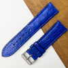 22mm Blue Unique Pattern Alligator Leather Watch Band For Men DH-50X