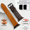 Load image into Gallery viewer, Dark Brown Flat Alligator Leather Strap For Apple Watch Ultra Series 8 7 6 5 4 3 SE | AW-23