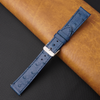 Load image into Gallery viewer, Slim Blue Ostrich Leather Watch Band