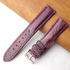 20mm Purple Unique Ostrich Leather Watch Band For Men | DH-170F