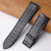 Load image into Gallery viewer, 22mm Black Unique Pattern Alligator Leather Watch Band For Men DH-01B