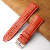 22mm Bright Red Unique Pattern Alligator Leather Watch Band For Men DH-204C