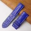 24mm Blue Unique Pattern Alligator Leather Watch Band For Men DH-159D
