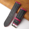 Load image into Gallery viewer, 24mm Pink Unique Pattern Alligator Leather Watch Band For Men DH-226K