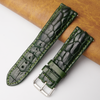22mm Green Unique Pattern Alligator Leather Watch Band For Men DH-201A