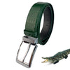 Handmade Green Alligator Belt Men's - Crocodile Skin Belly Belt 1.5