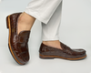 Load image into Gallery viewer, Dark Brown Alligator Loafers Men | Mens Crocodile Belly Leather Slip On | SH43E42