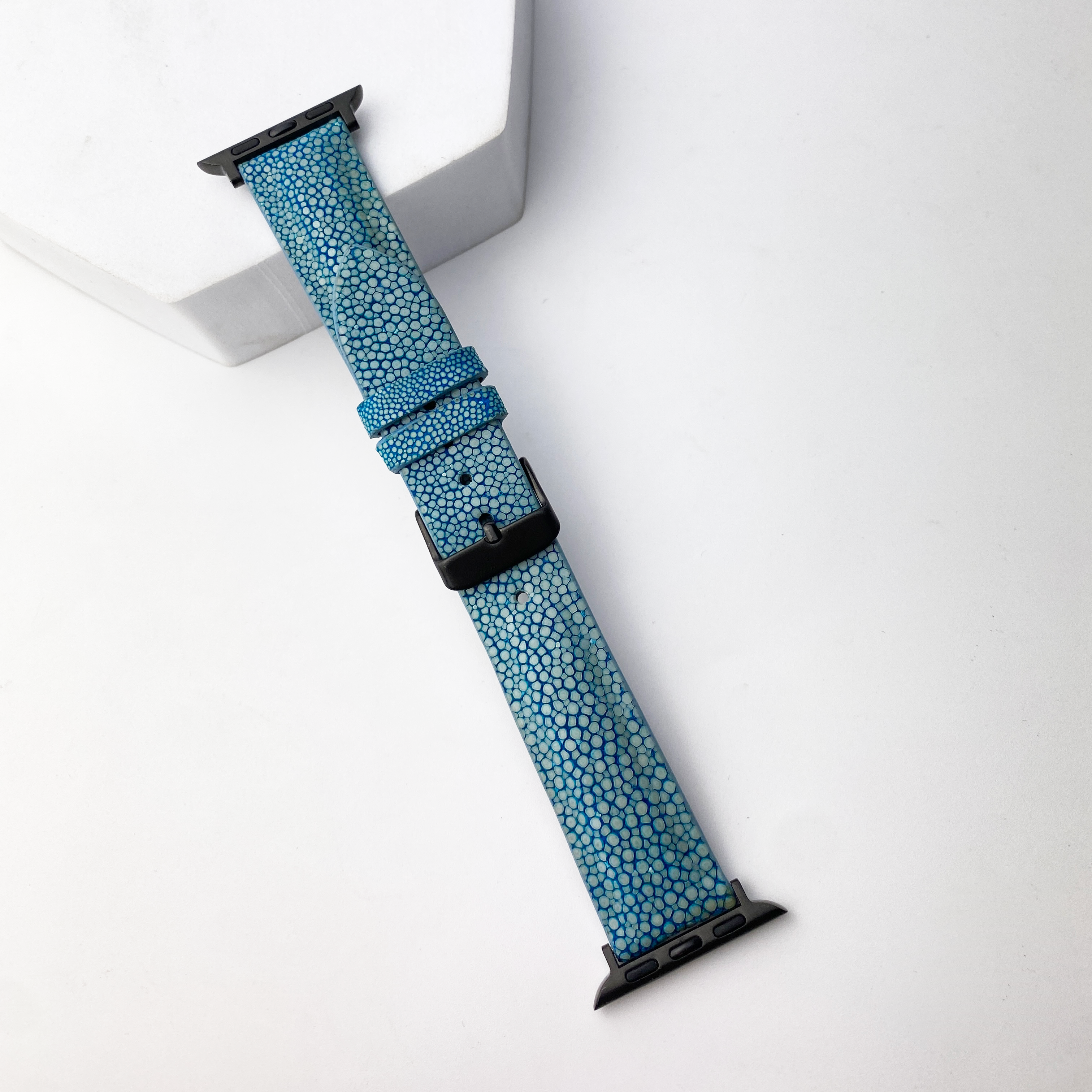 Ocean Blue Stingray Leather Strap for Apple Watch
