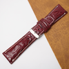 Load image into Gallery viewer, 26mm Burgundy Unique Pattern Alligator Leather Watch Strap For Men DH-224-CDB