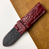 Load image into Gallery viewer, 24mm Burgundy Unique Pattern Alligator Leather Watch Strap For Men DH-224-Q