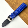 Blue Unique Pattern Alligator Leather Watch Band