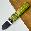 22mm Green Unique Pattern Alligator Leather Watch Strap For Men DH-223-E