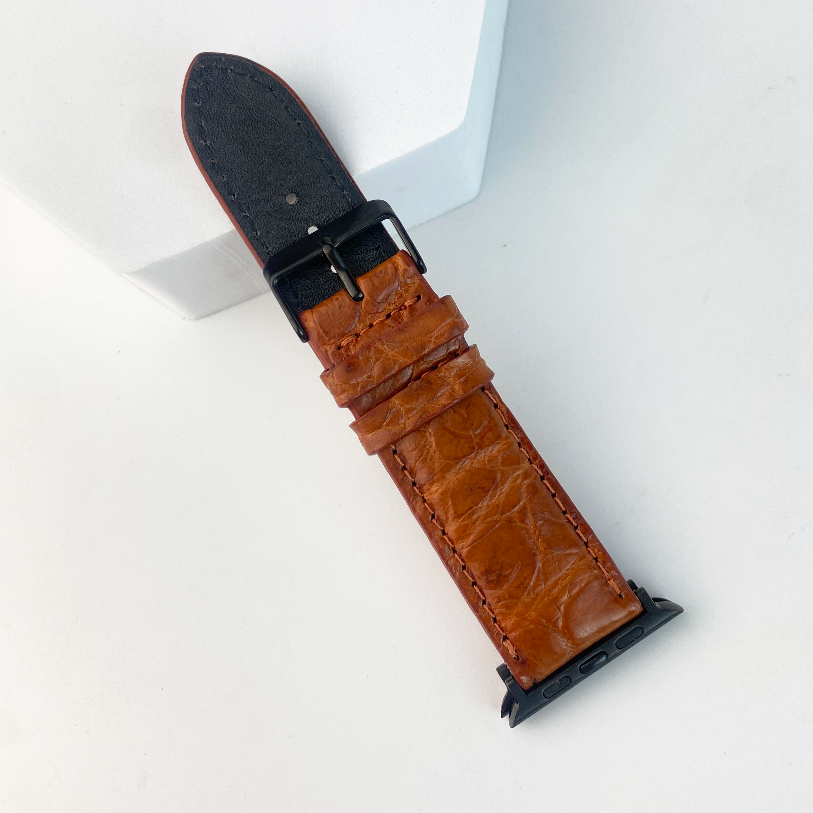 Light Brown Alligator Leather Strap for Apple Watch