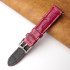 Load image into Gallery viewer, 18mm Pink  Unique Pattern Alligator Leather Watch Band For Men DH-225E