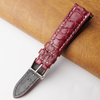 20mm Burgundy Unique Alligator Leather Watch Band For Men | DH-224B
