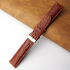Load image into Gallery viewer, 18mm Brown Unique Pattern Alligator Leather Watch Band For Men DH-227B