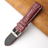Load image into Gallery viewer, 21mm Burgundy Unique Pattern Alligator Leather Watch Band For Men DH-224M