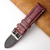 Load image into Gallery viewer, 22mm Burgundy Unique Pattern Alligator Leather Watch Band For Men DH-224X