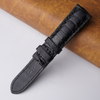 Load image into Gallery viewer, 20mm Black Unique Pattern Ostrich Leather Watch Band For Men DH-193A