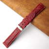 Load image into Gallery viewer, 18mm Red Unique Pattern Ostrich Leather Watch Band For Men DH-191B