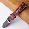20mm Brown Unique Pattern Alligator Leather Watch Band For Men DH-227L