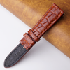 20mm Brown Unique Pattern Alligator Leather Watch Band For Men DH-227P