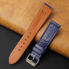 Load image into Gallery viewer, Flat Navy Blue Alligator Leather Watch Band