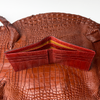 Load image into Gallery viewer, Black Red Double Side Alligator Slim Bifold Wallet For Men