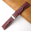 Load image into Gallery viewer, 21mm Burgundy Unique Pattern Alligator Leather Watch Band For Men DH-224M