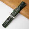 24mm Green Unique Pattern Alligator Leather Watch Band For Men DH-46BKV