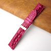 21mm Bright Pink Unique Pattern Alligator Leather Watch Strap For Men DH-225-L