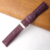 20mm Purple Unique Ostrich Leather Watch Band For Men | DH-170G