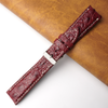 Load image into Gallery viewer, 22mm Burgundy Unique Pattern Alligator Leather Watch Band For Men DH-224Q