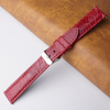 Red Unique Pattern Ostrich Leather Watch Band For Men DH-191A