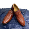 Load image into Gallery viewer, Light Brown Mens Alligator Leather Slip-On Loafer | Crocodile Hornback Moc Toe Loafer | SH56F