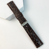 dark brown handmade alligator hornback leather watch band